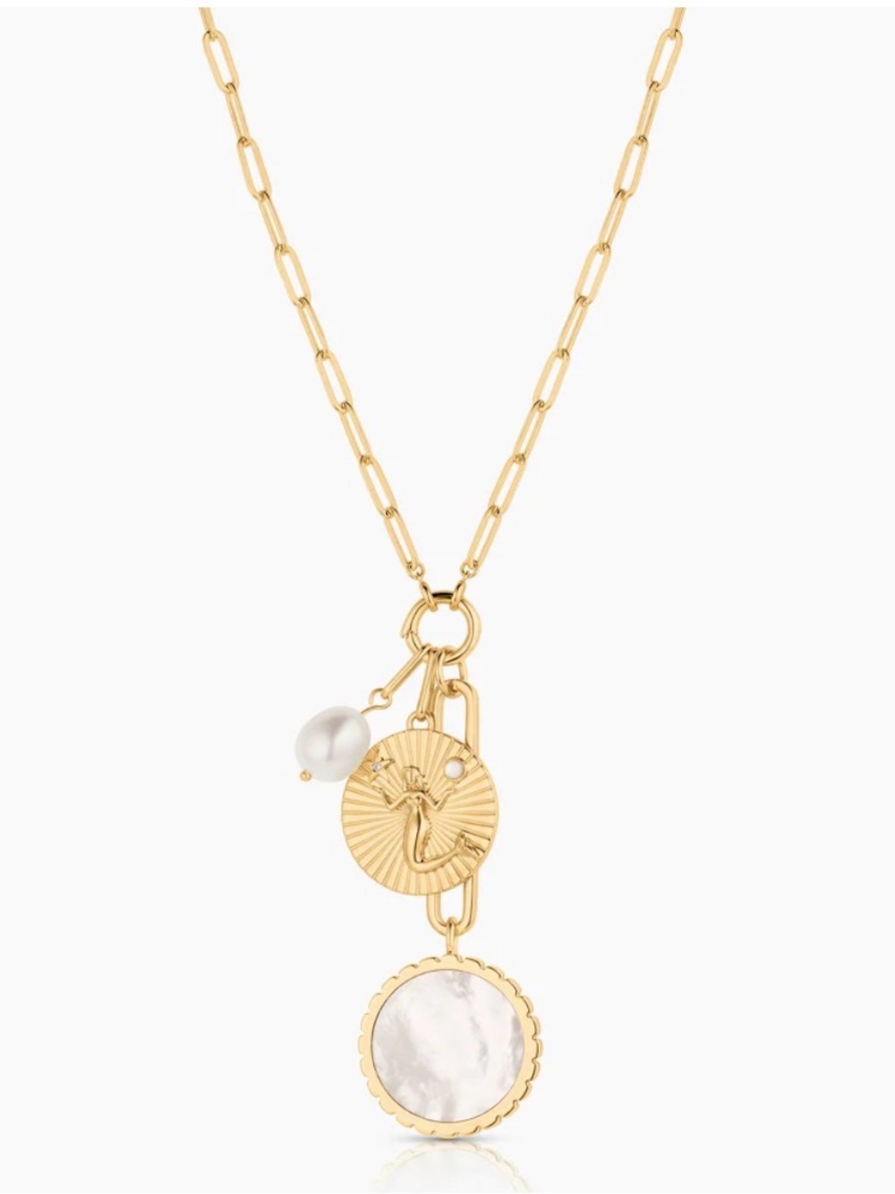 NEW!! Paradiso Mermaid Mother Of Pearl Necklace